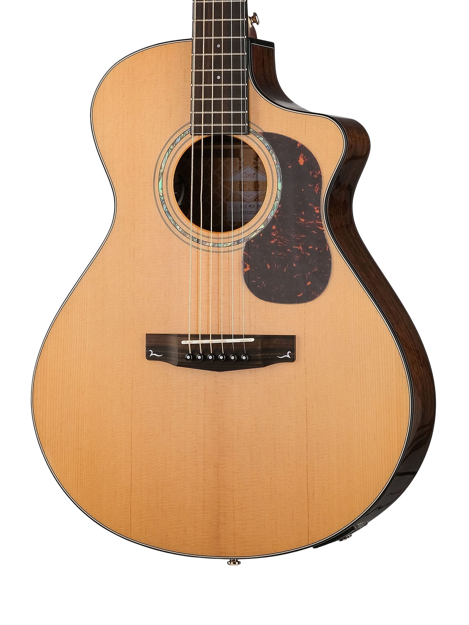 Cort Gold-MC6-Ovangkol-WCASE-NAT Gold Series
